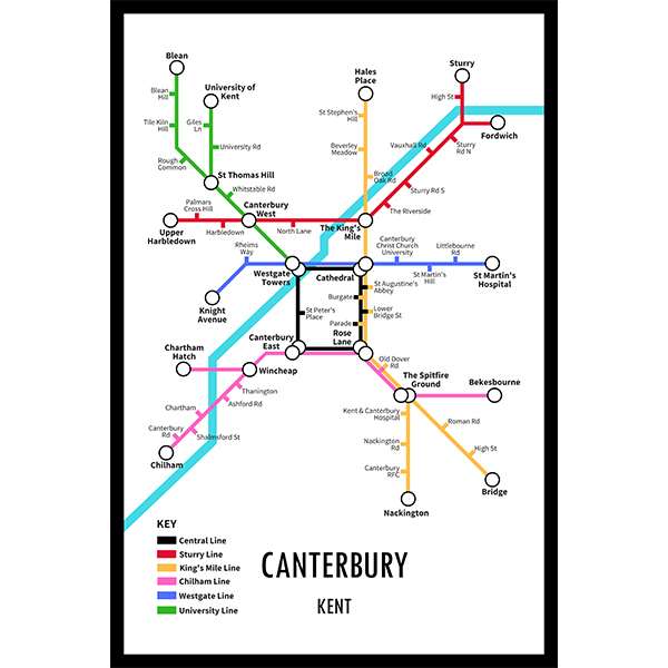 CANTERBURY UNDERGROUND JIGSAW MAP (HPCUG400)