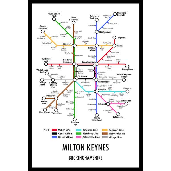 MILTON KEYNES UNDERGROUND JIGSAW MAP (HPCUG1000)