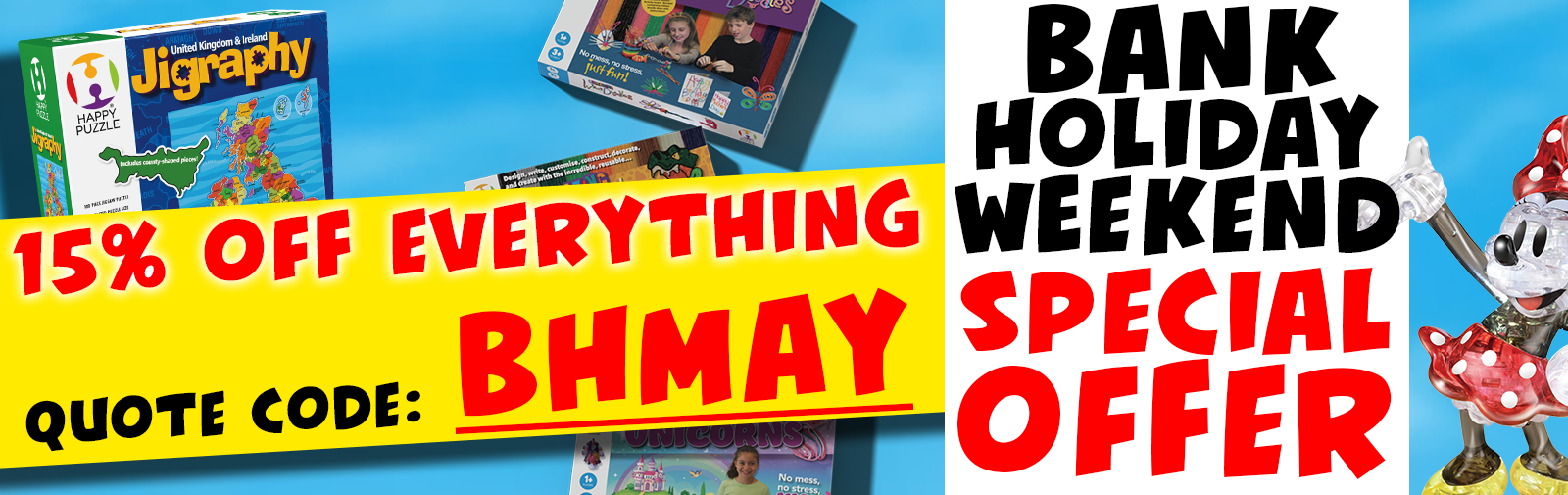 15% Off Everything This Bank Holiday Weekend