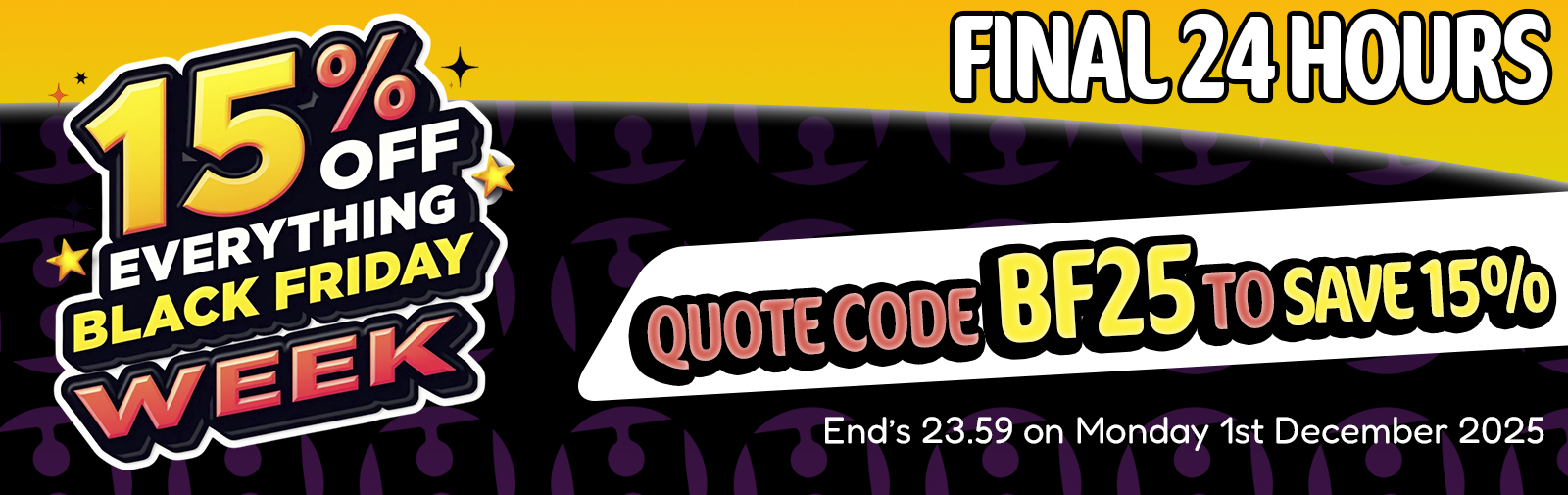 Our BIGGEST Black Friday event ends in 24 hours!
