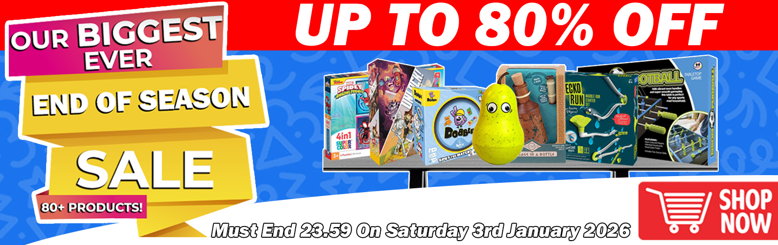 Our Biggest Ever Boxing Day Sale - Up To 80% Off