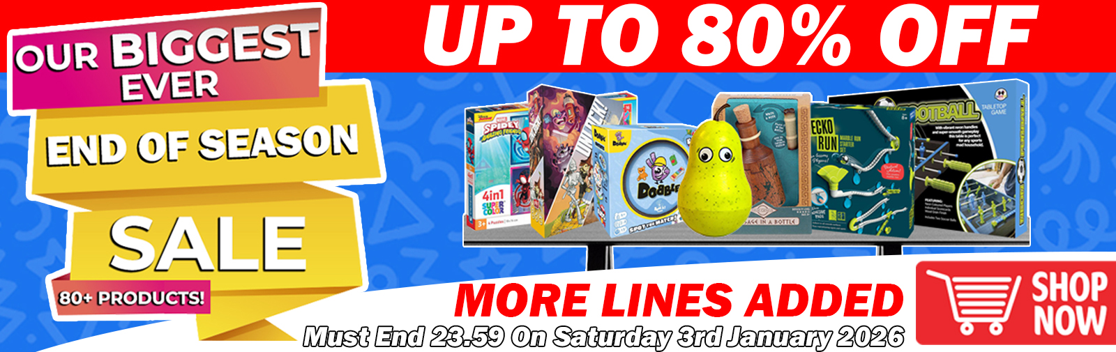 Our Biggest Ever Boxing Day Sale - Up To 80% Off
