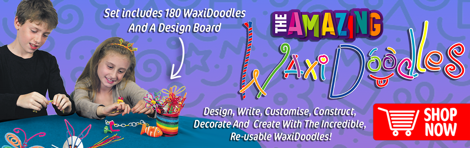 WaxiDoodles Craft Kit Modelling Sticks For Children
