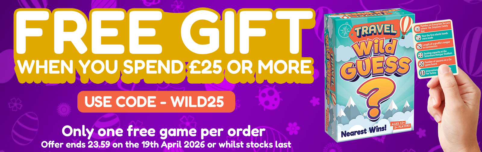 Get a free game when you spend £25 or more
