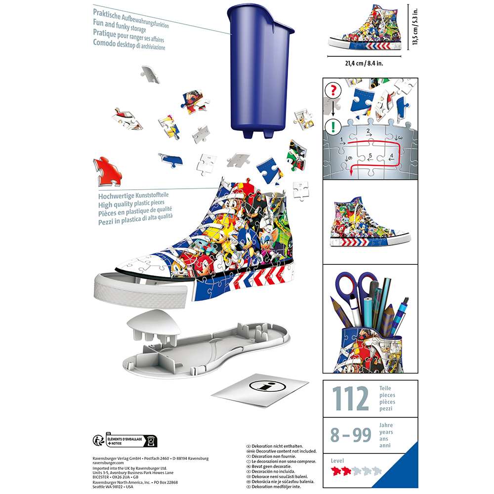 Ravensburger Puzzle 3D Sneaker Graffiti Style – Vaso Portapenne Creativo Per Ragazzi - 2