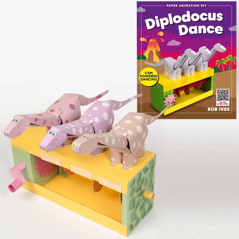 Diplodocus Dance Paper Animation Kit – Happy Puzzle