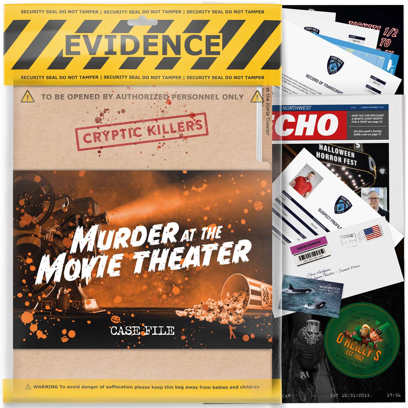 Cryptic Killers - Murder At the Movie Theatre box view