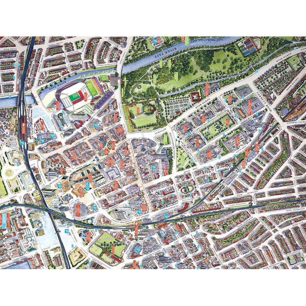 Jigraphy Cityscapes Cardiff 1000 Piece – Happy Puzzle