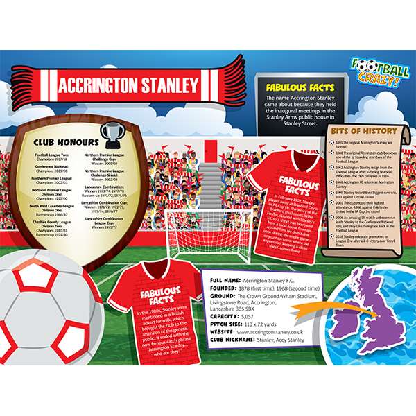 FOOTBALL CRAZY ACCRINGTON STANLEY 400 PIECE