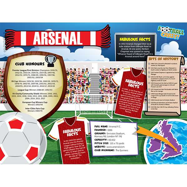 FOOTBALL CRAZY ARSENAL 400 PIECE