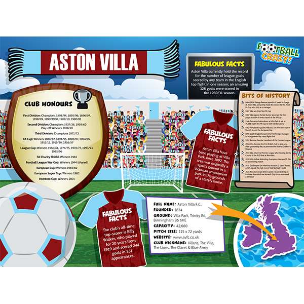 FOOTBALL CRAZY ASTON VILLA 400 PIECE