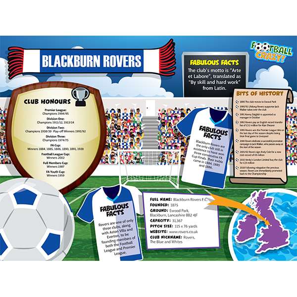 FOOTBALL CRAZY BLACKBURN ROVERS 400 PIECE