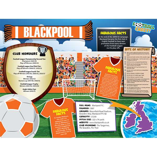 FOOTBALL CRAZY BLACKPOOL 400 PIECE