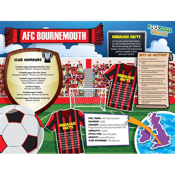 FOOTBALL CRAZY AFC BOURNEMOUTH 400 PIECE