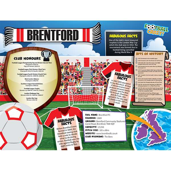 FOOTBALL CRAZY BRENTFORD 400 PIECE