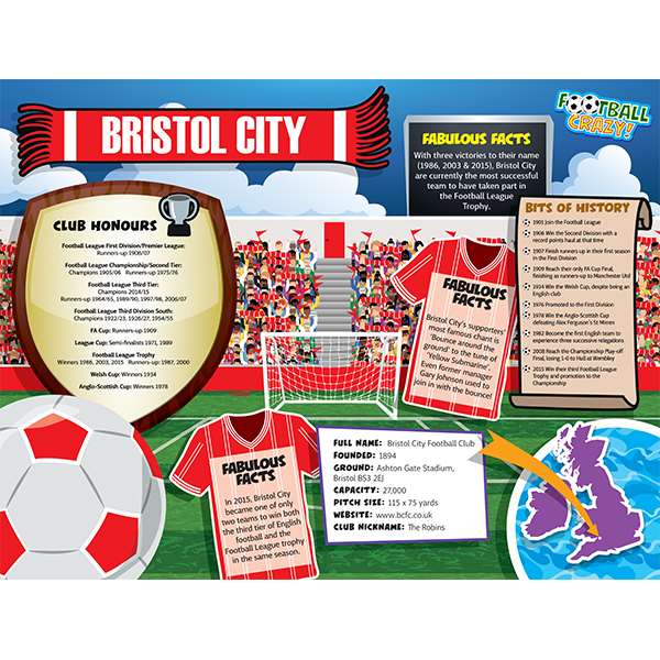 FOOTBALL CRAZY BRISTOL CITY 400 PIECE