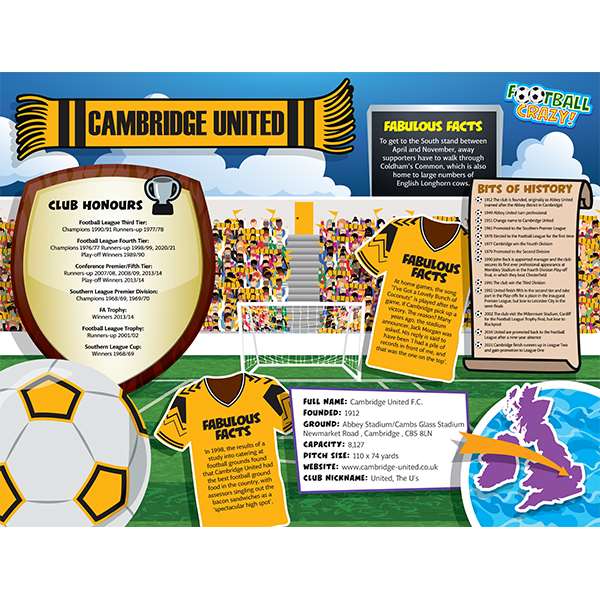 FOOTBALL CRAZY CAMBRIDGE UTD 400 PIECE