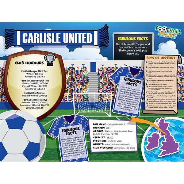 FOOTBALL CRAZY CARLISLE UTD 400 PIECE