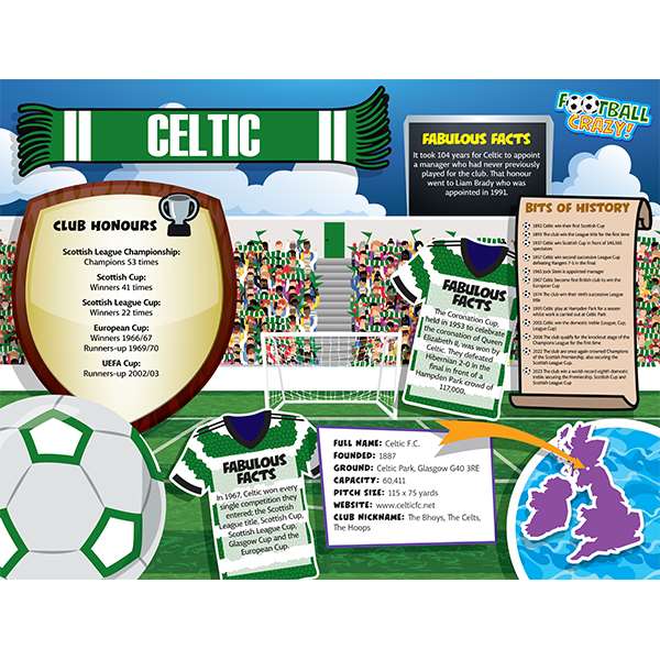 FOOTBALL CRAZY CELTIC 400 PIECE