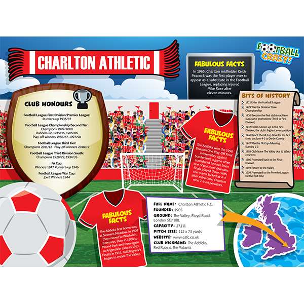 FOOTBALL CRAZY CHARLTON ATHLETIC 400 PIECE