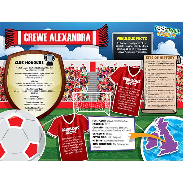FOOTBALL CRAZY CREWE ALEXANDRA 400 PIECE