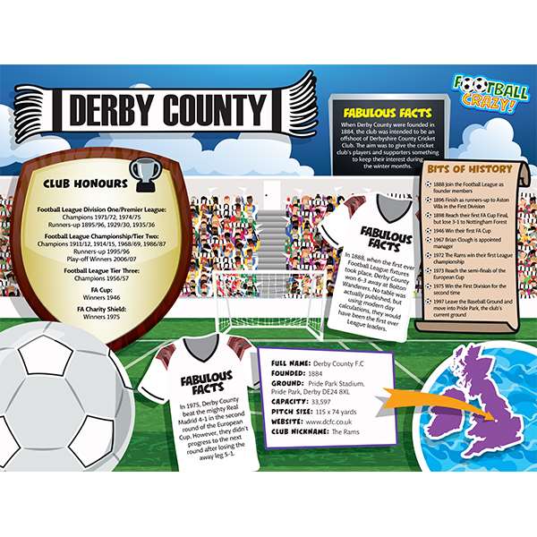 FOOTBALL CRAZY DERBY COUNTY 400 PIECE