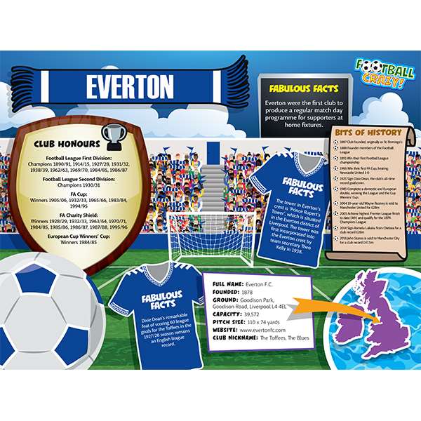 FOOTBALL CRAZY EVERTON 400 PIECE