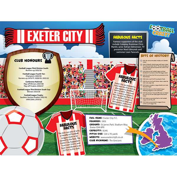 FOOTBALL CRAZY EXETER CITY 400 PIECE