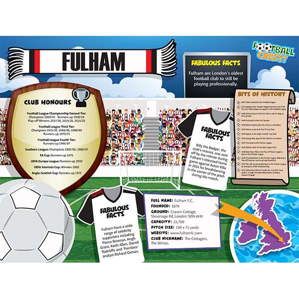 FOOTBALL CRAZY FULHAM 400 PIECE