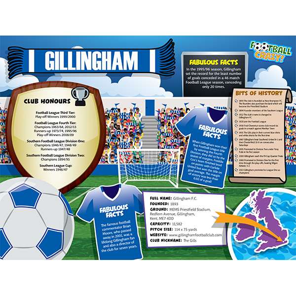 FOOTBALL CRAZY GILLINGHAM 400 PIECE