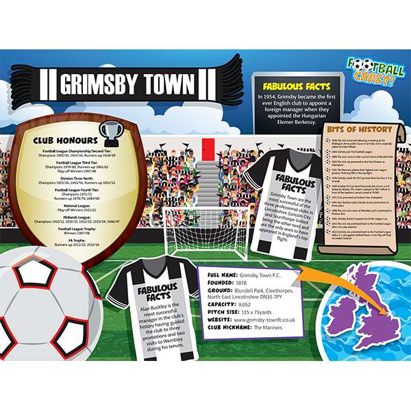 FOOTBALL CRAZY GRIMSBY TOWN 400 PIECE
