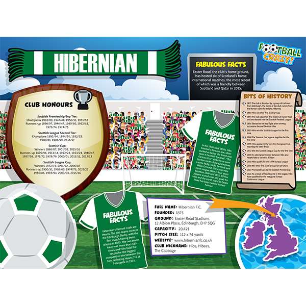 FOOTBALL CRAZY HIBERNIAN 400 PIECE