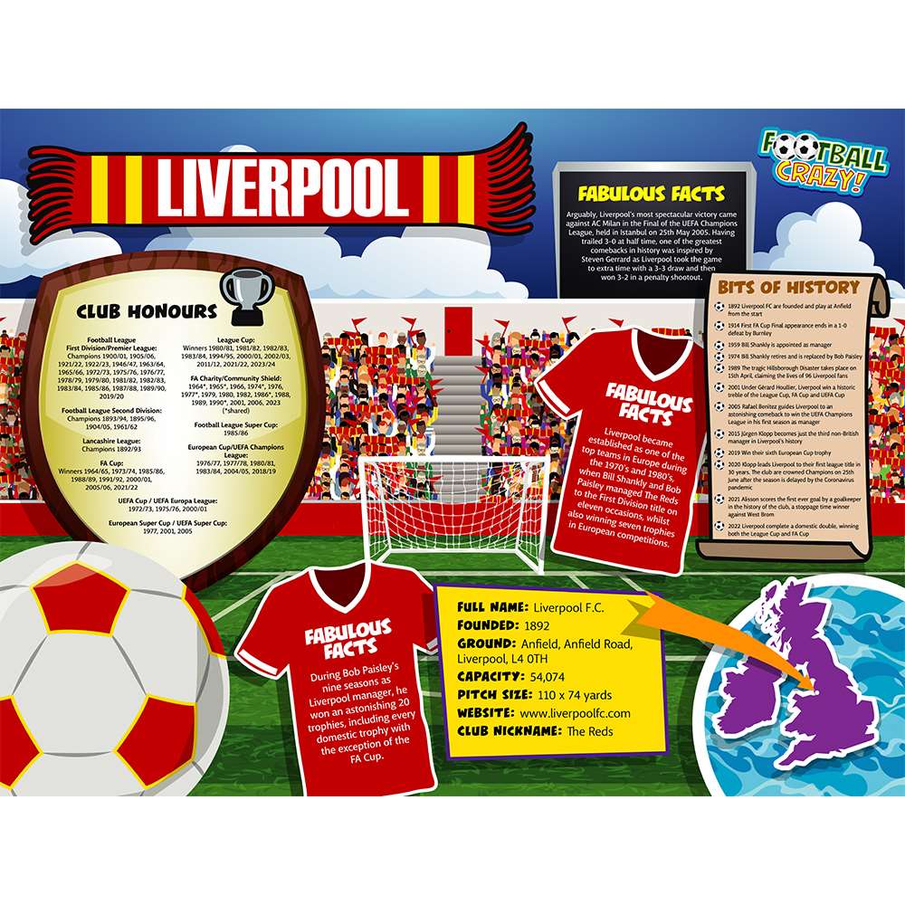 FOOTBALL CRAZY LIVERPOOL 400 PIECE