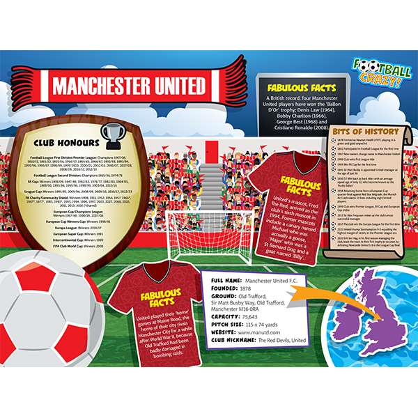 FOOTBALL CRAZY MANCHESTER UTD 400 PIECE
