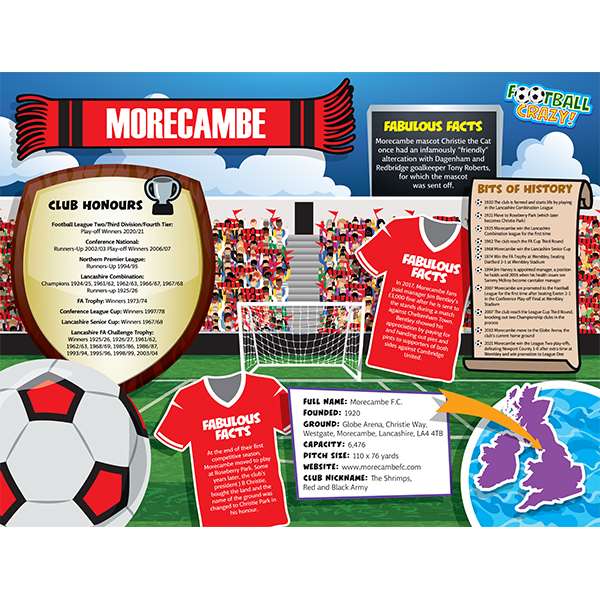 FOOTBALL CRAZY MORECAMBE 400 PIECE