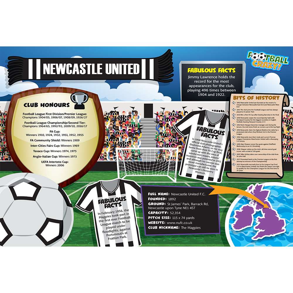 FOOTBALL CRAZY NEWCASTLE UTD 400 PIECE