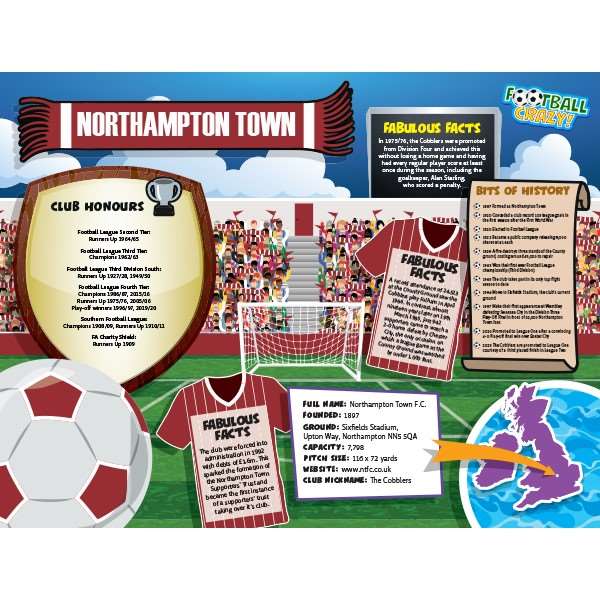 FOOTBALL CRAZY NORTHAMPTON TOWN 400 PIECE