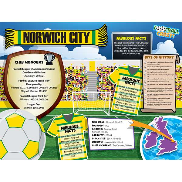 FOOTBALL CRAZY NORWICH CITY 400 PIECE