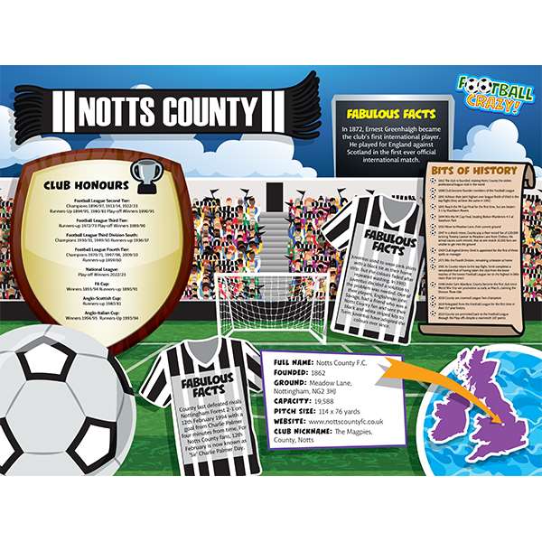 FOOTBALL CRAZY NOTTS COUNTY 400 PIECE