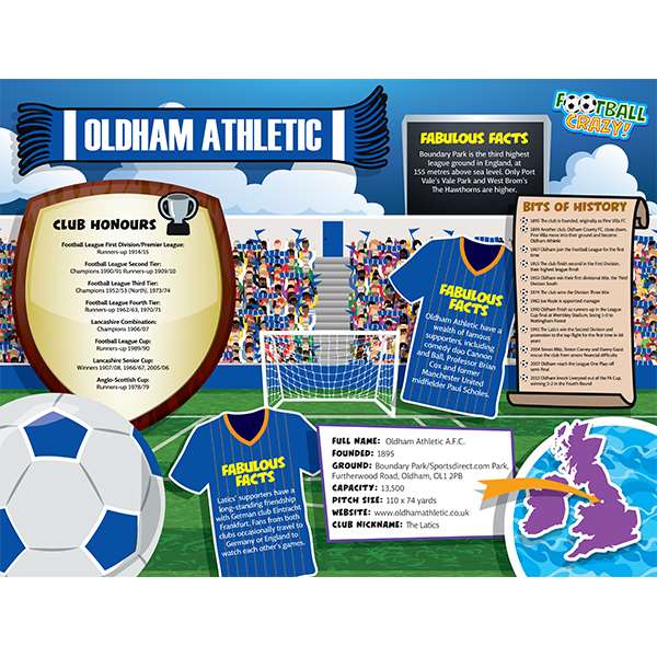FOOTBALL CRAZY OLDHAM ATHLETIC 400 PIECE