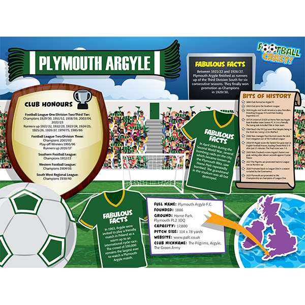 FOOTBALL CRAZY PLYMOUTH ARGYLE 400 PIECE