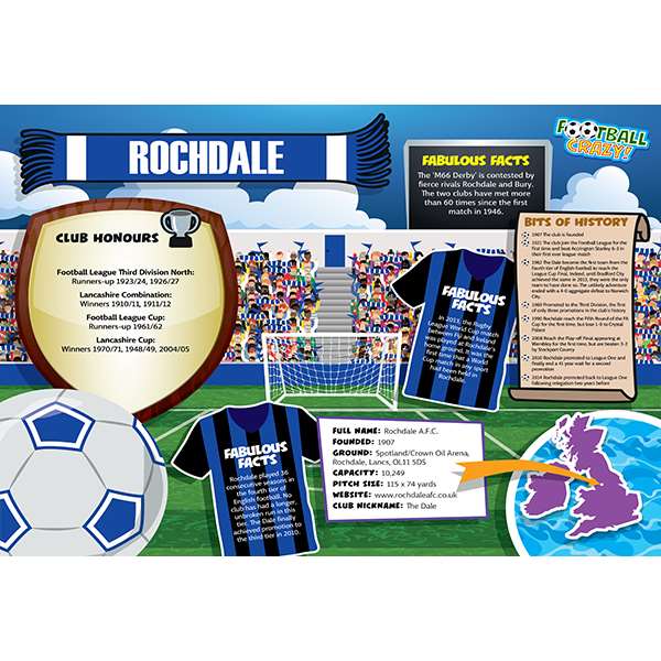 FOOTBALL CRAZY ROCHDALE 400 PIECE