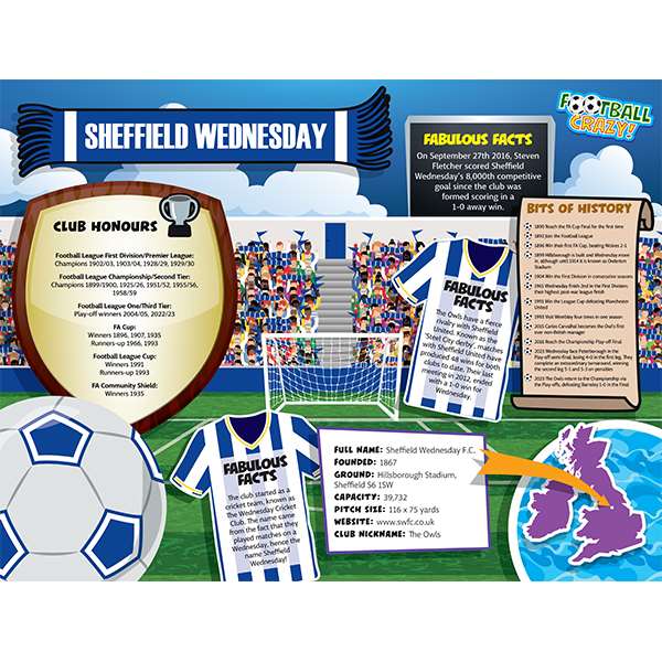 FOOTBALL CRAZY SHEFFIELD WEDNESDAY 400 PIECE