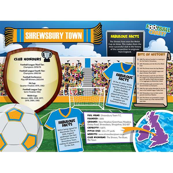FOOTBALL CRAZY SHREWSBURY TOWN 400 PIECE