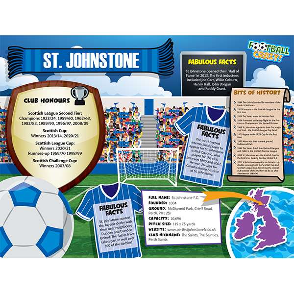 FOOTBALL CRAZY ST JOHNSTONE 400 PIECE