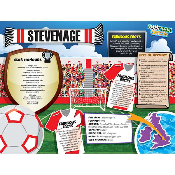 FOOTBALL CRAZY STEVENAGE 400 PIECE