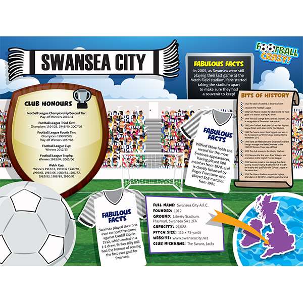 FOOTBALL CRAZY SWANSEA 400 PIECE