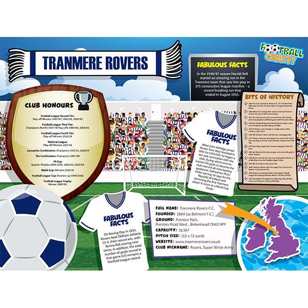 FOOTBALL CRAZY TRANMERE ROVERS 400 PIECE