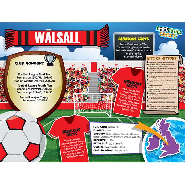 FOOTBALL CRAZY WALSALL 400 PIECE