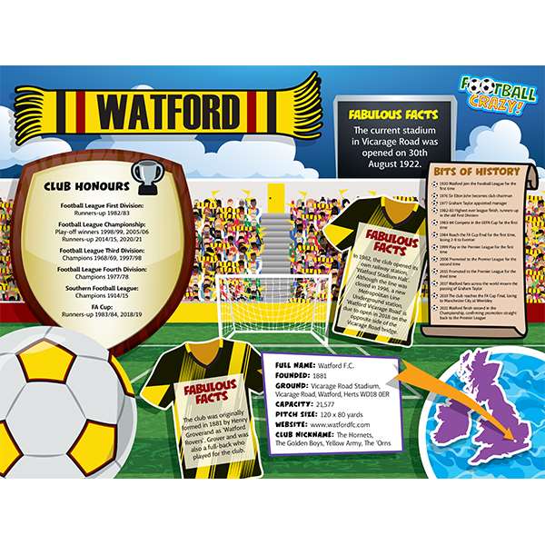 FOOTBALL CRAZY WATFORD 400 PIECE